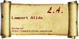 Lampert Alida névjegykártya